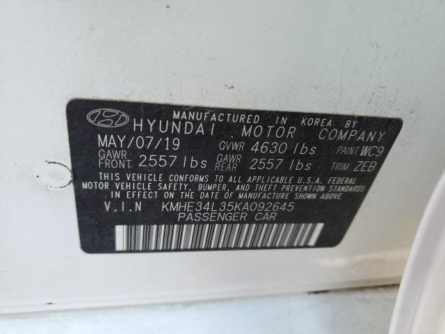 2019 HYUNDAI SONATA HYB - KMHE34L35KA092645