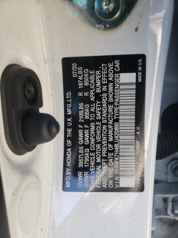 2020 HONDA CIVIC SPOR SHHFK7H48LU420890