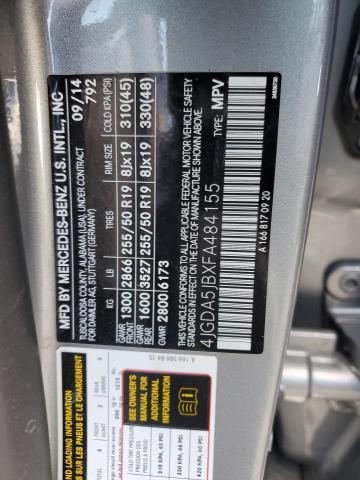 2015 MERCEDES-BENZ ML 350 - 4JGDA5JBXFA484155