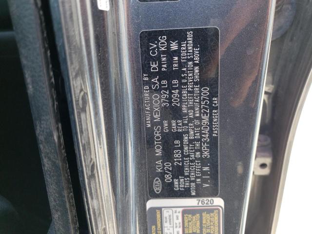 3KPF34AD9ME275700 KIA Forte Gt Line