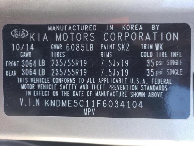 KNDME5C11F6034104 KIA Sedona Sxl