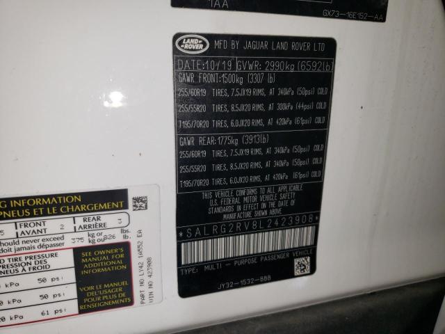 SALRG2RV8L2423908 Land Rover Discovery Se