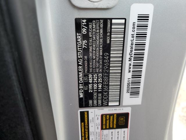 2015 MERCEDES-BENZ E 400 WDDKJ6FB8FF296849