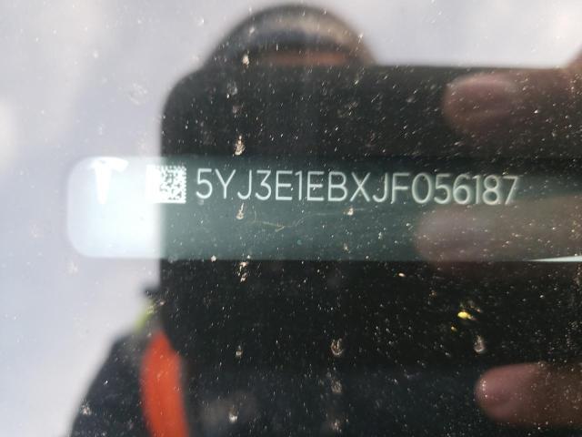 5YJ3E1EBXJF056187 Tesla MODEL 3
