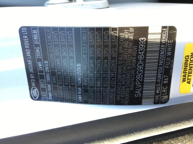 SALVP2BG9DH843993 Land Rover Range Rover Evoque Pure Plus