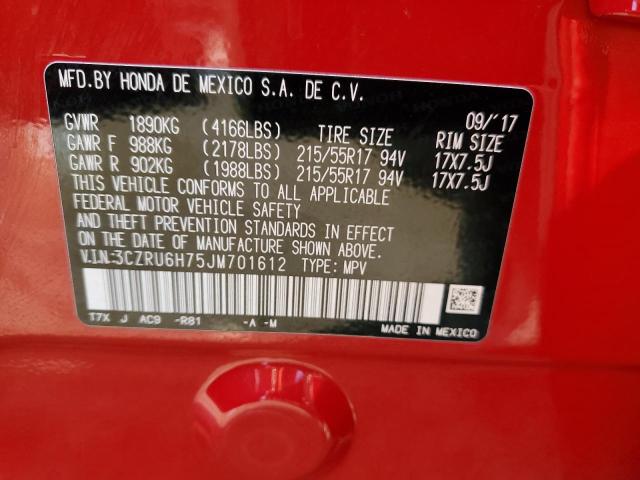 2018 HONDA HRV 3CZRU6H75JM701612
