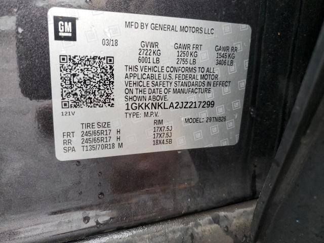 1GKKNKLA2JZ217299 GMC Acadia