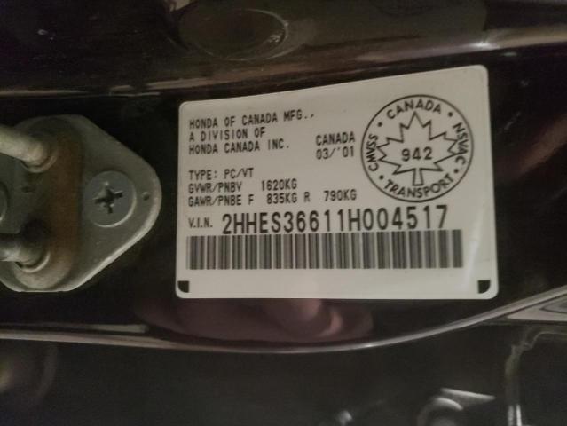 2HHES36611H004517 Acura 1.7el Touring