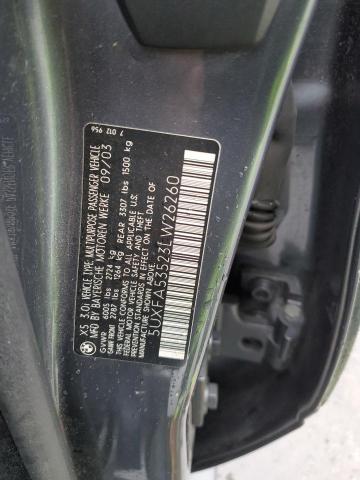 5UXFA53523LW26260 BMW X5 3.0I