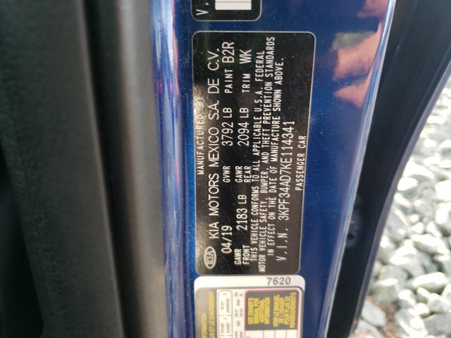 3KPF34AD7KE114341 KIA Forte Gt Line