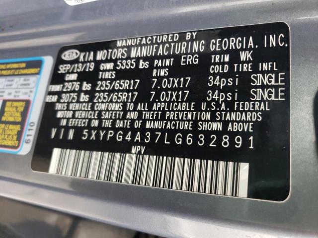 2020 KIA SORENTO L 5XYPG4A37LG632891