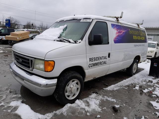 Salvage trucks for sale at Walton, KY auction: 2005 Ford Econoline E250 Van