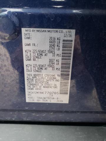 2017 NISSAN ROGUE S - 5N1AT2MT4HC770705