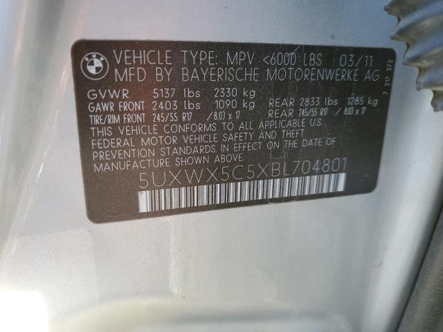 5UXWX5C5XBL704801 BMW X3 Xdrive28i