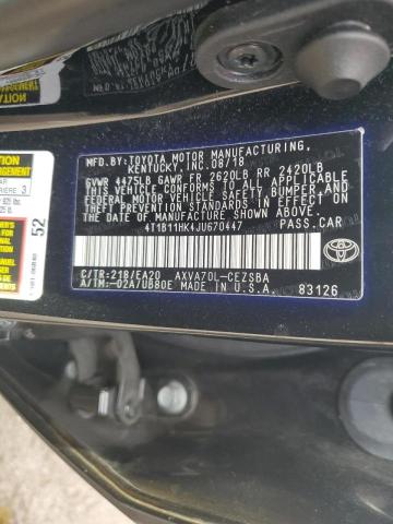 2018 TOYOTA CAMRY L - 4T1B11HK4JU670447