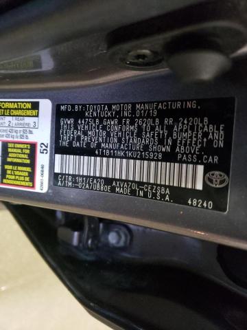 2019 TOYOTA CAMRY L - 4T1B11HK1KU215928