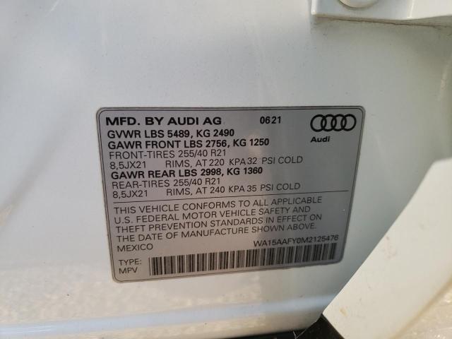2021 AUDI Q5 SPORTBA WA15AAFY0M2125476