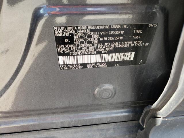 2015 TOYOTA RAV 4 2T3DFREVXFW331908