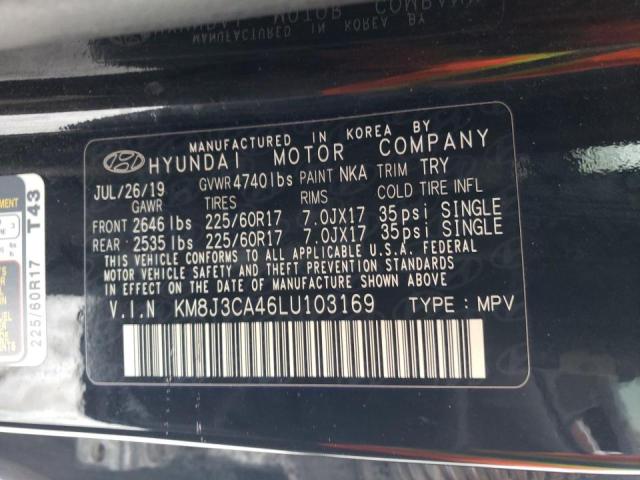 2020 HYUNDAI TUCSON LIM - KM8J3CA46LU103169