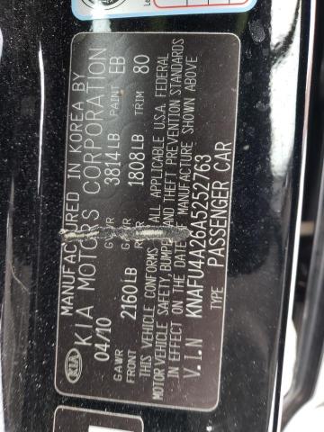 KNAFU4A26A5252763 KIA FORTE EX