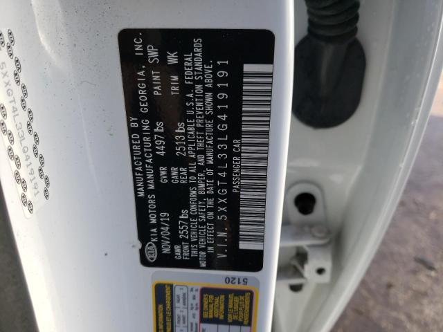 5XXGT4L33LG419191 KIA Optima Lx