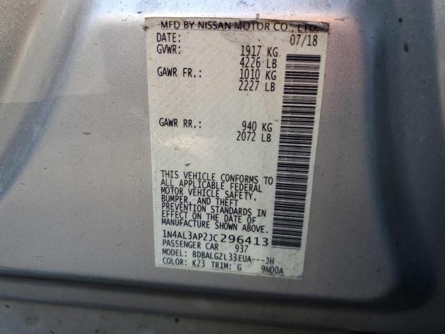 1N4AL3AP2JC296413 Nissan ALTIMA 2.5