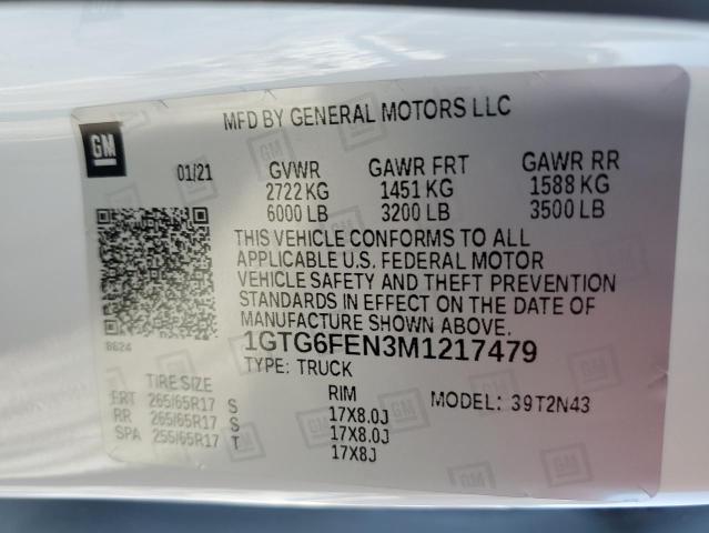 2021 GMC CANYON AT4 - 1GTG6FEN3M1217479