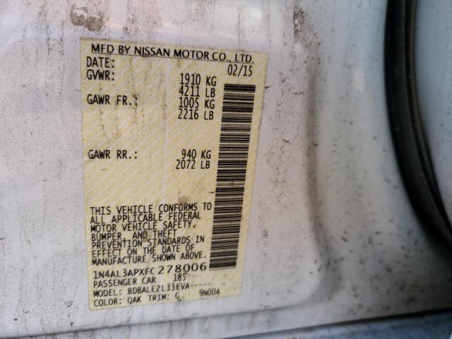 2015 NISSAN ALTIMA 2.5 - 1N4AL3APXFC278006