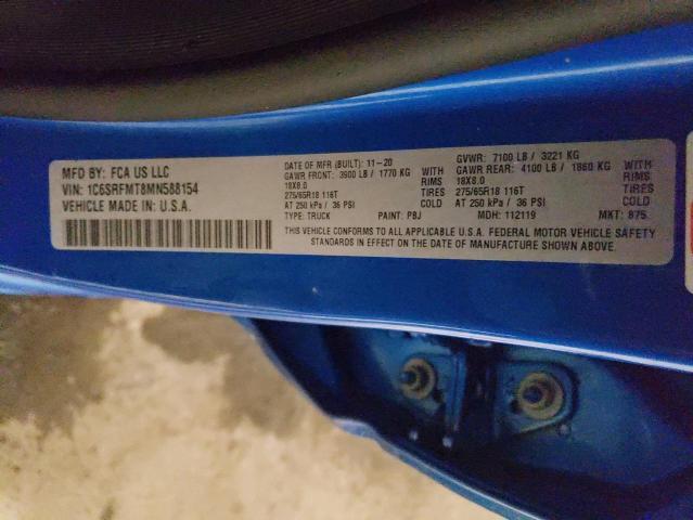 2021 RAM 1500 BIG H - 1C6SRFMT8MN588154