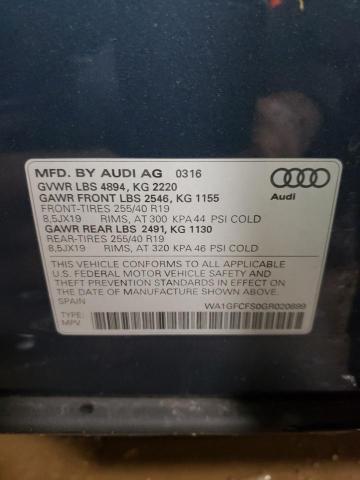 2016 AUDI Q3 PRESTIG - WA1GFCFS0GR020899