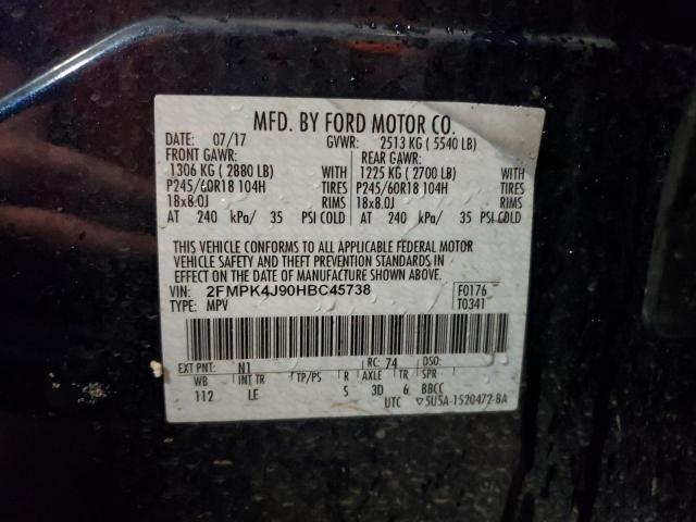 2017 FORD EDGE SEL - 2FMPK4J90HBC45738