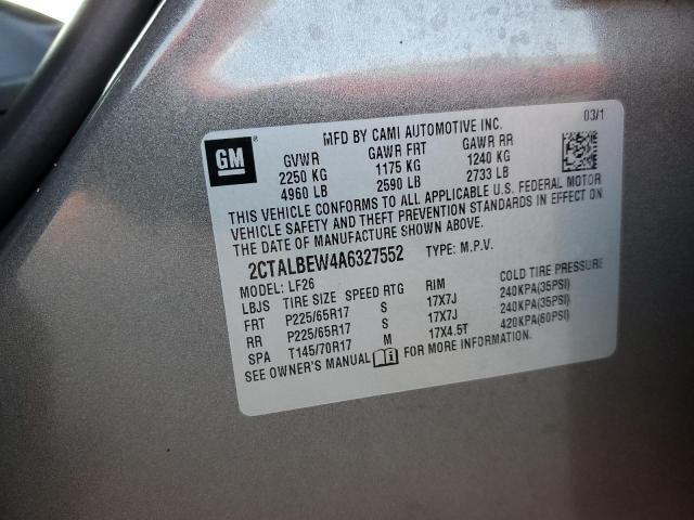 2CTALBEW4A6327552 GMC Terrain Sle