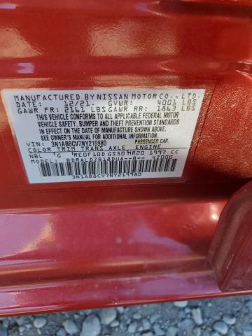 2022 NISSAN SENTRA SV - 3N1AB8CV7NY219980