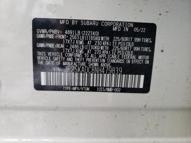 2022 SUBARU FORESTER P - JF2SKADC8NH479839