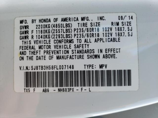 2015 ACURA RDX TECHNO 5J8TB3H58FL007148