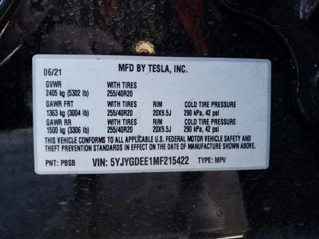 5YJYGDEE1MF215422 Tesla Model Y