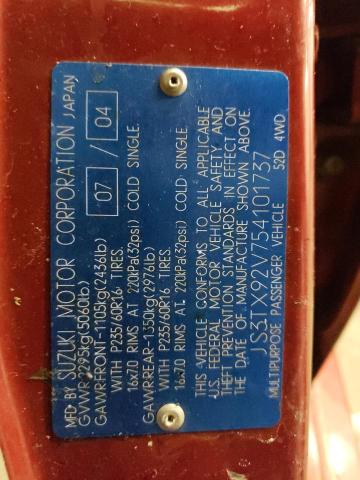 JS3TX92V754101737 Suzuki XL7