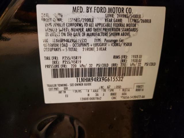 1LNHM94RX9G615532 Lincoln MKS