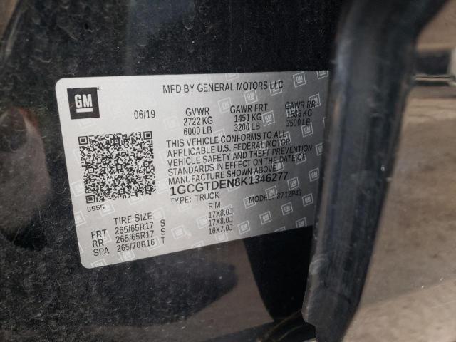 2019 CHEVROLET COLORADO Z - 1GCGTDEN8K1346277