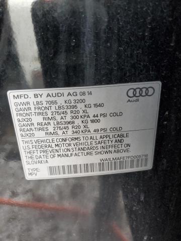 2015 AUDI Q7 TDI PRE - WA1LMAFE7FD005718