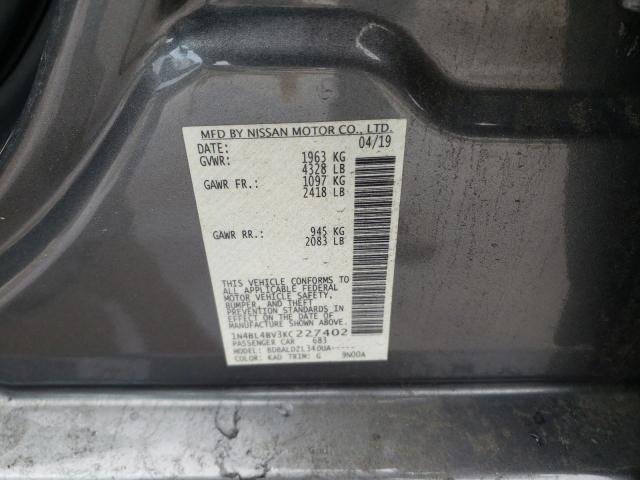 2019 NISSAN ALTIMA S - 1N4BL4BV3KC227402