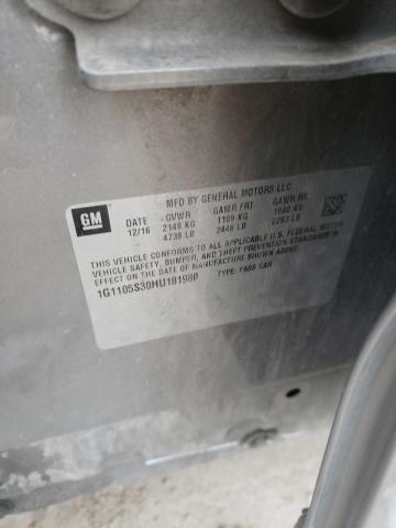 2017 CHEVROLET IMPALA LT 1G1105S30HU181980