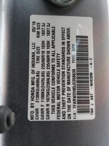 2018 HONDA CR-V EXL - 7FARW2H85JE058639