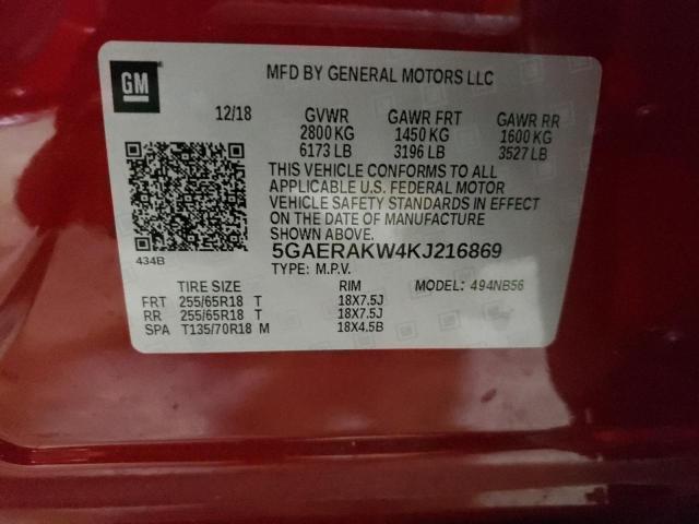 2019 BUICK ENCLAVE - 5GAERAKW4KJ216869