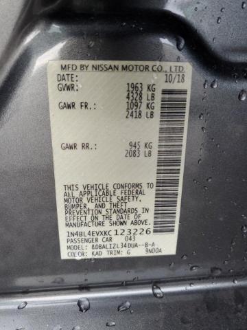 2019 NISSAN ALTIMA SL - 1N4BL4EVXKC123226