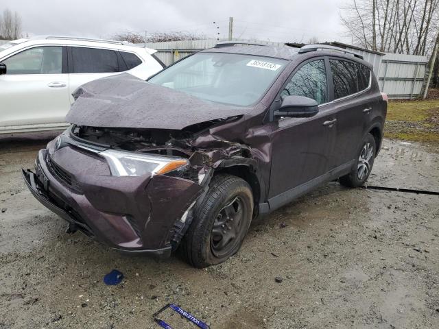 Salvage cars for sale from Copart Arlington, WA: 2017 Toyota Rav4 LE