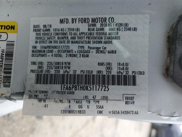 2019 FORD MUSTANG - 1FA6P8TH0K5117725