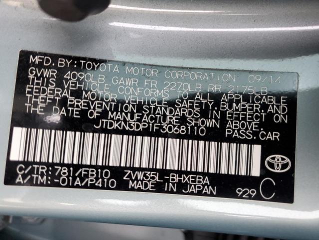 JTDKN3DP1F3068110 Toyota PRIUS PLUG-IN