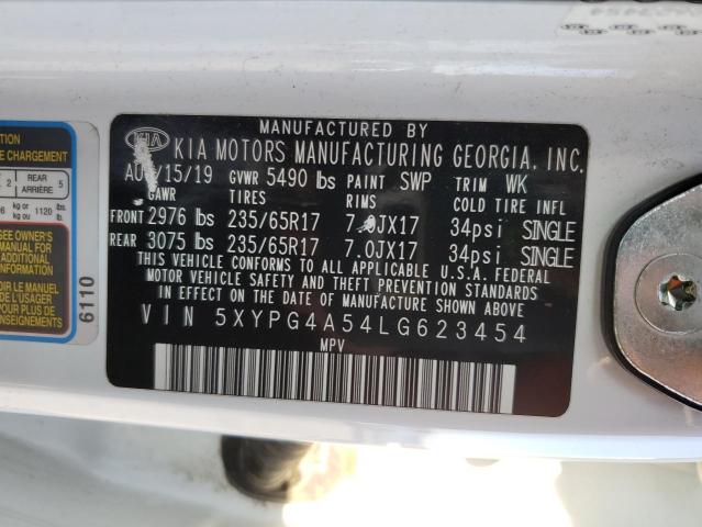 5XYPG4A54LG623454 KIA SORENTO S