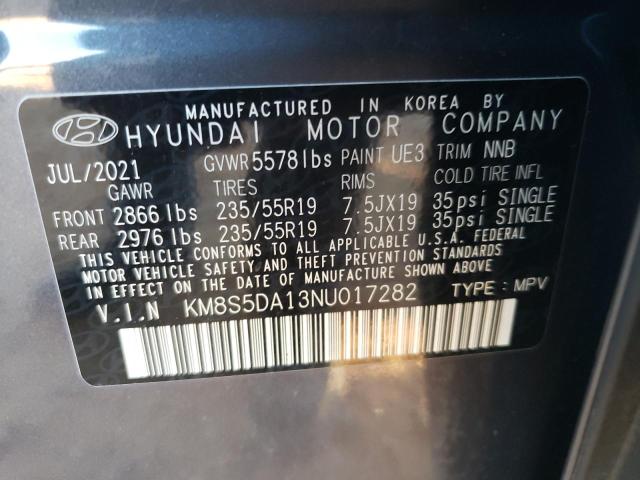 2022 HYUNDAI SANTA FE L - KM8S5DA13NU017282